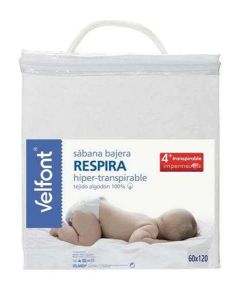 Sábana Bajera Cuna Imperm. Respira Velfont