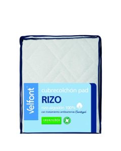 Cubrecolchón Acolchado Pad Rizo Reversible Velfont
