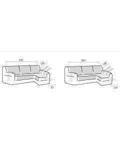 Funda Cubre Chaise-Longue Praga Belmarti-280 cm..........
