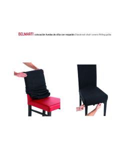 Funda Silla Asiento-Respaldo Hiper-Elástica Milos Belmarti (2 Unidades)