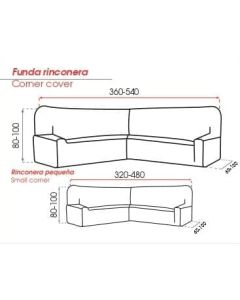 Funda Sofá Rinconera Pequeña Bielástica Milan Belmarti