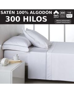Juego de Sabanas 100 Algodon Saten Biés
