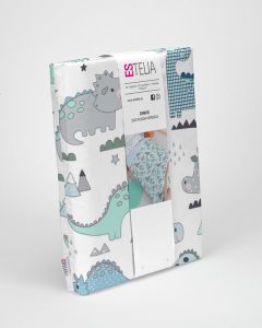 Juego Funda Nórdica Dinos 50% Algodón de Estelia