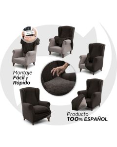 Funda de Sofá Orejero Elástica Rustica 3 Pl.
