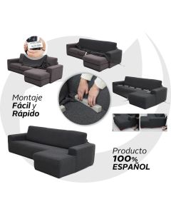 Funda de Chaise Longue Brazo Corto Elástica Rustica