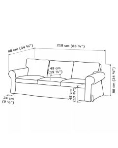 Funda Sofa Ikea Ektorp Elastica Rustica Sofa 3/Plazas