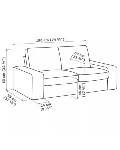 Funda de Sofa Ikea Kivik Elastica Rustica-Sofa 2/Plazas