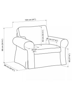 Funda Sillón Ikea Ektorp elástica Zuma