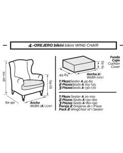 Funda de Sillón Orejero Elástica Zuma-(Pack 2)