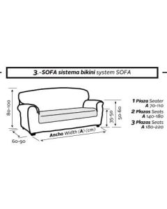Funda de Sofá Elástica Zuma Cojin Separado-Sofá Cojín Sep.2 Pl.