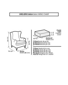 Funda de Sillón Orejero Elástica Soraya (Pack 2)