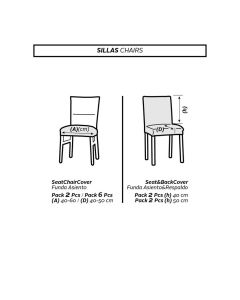 Funda Silla asiento Elástica Diamante (Pack 2)