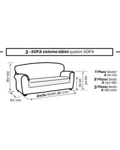 Funda Sillón Bielástica Cagliari Cojín Separado