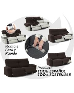 Funda Sofá Relax Completo Superelástica Denia 3 pl. 2 pies