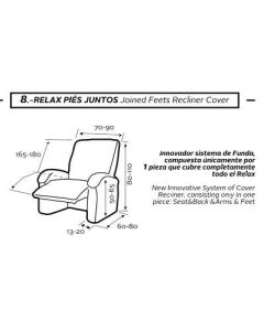 Funda Sillón Relax Completo Superelástica Glamour 1 Pl.