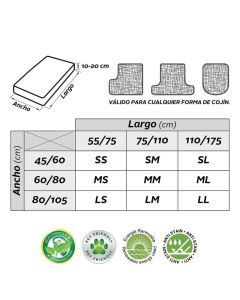 Funda Asiento-Respaldo Estivella-As.80/105 x Rp.110/175