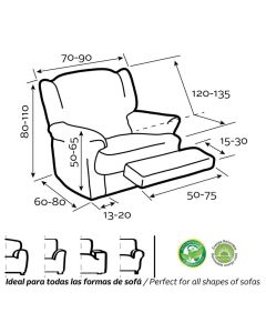 Funda Sillón Relax Orejero Estivella