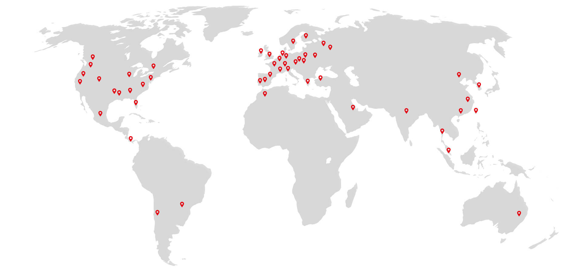 Mapa distribucion internacional